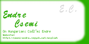 endre csemi business card